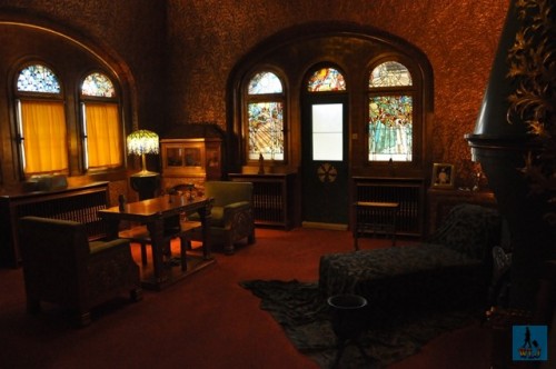 The amazing Golden Room from Pelisor Castle with its thistle leaves