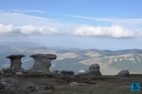 Beautiful landscapes and "Babele" rock formations are found in Bucegi Natural Park