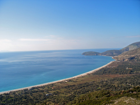 Albanian coast at the Adriatic Sea