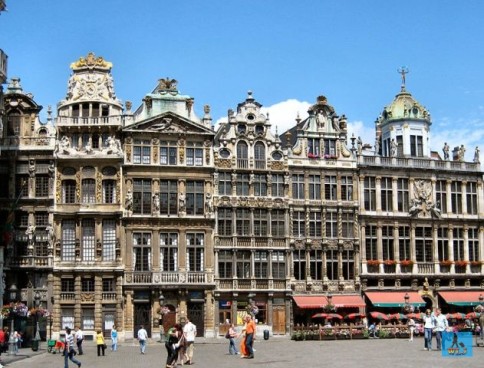 Historic Grand Place in Brussels City Center, Belgium