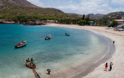 O plajă frumoasă în Insulele Capul Verde