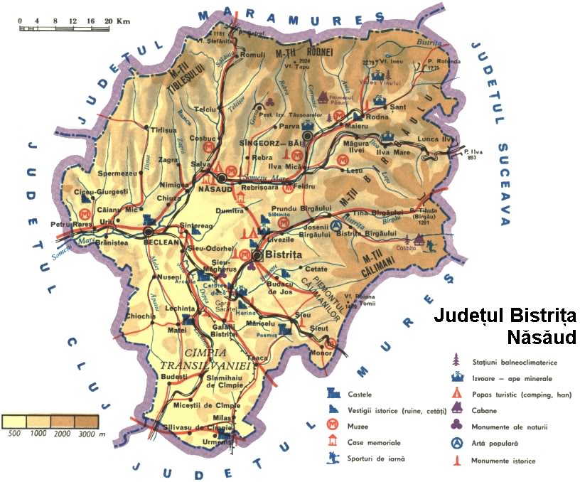 Bistrita Nasaud Map harta