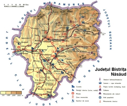 Bistrita Nasaud Map