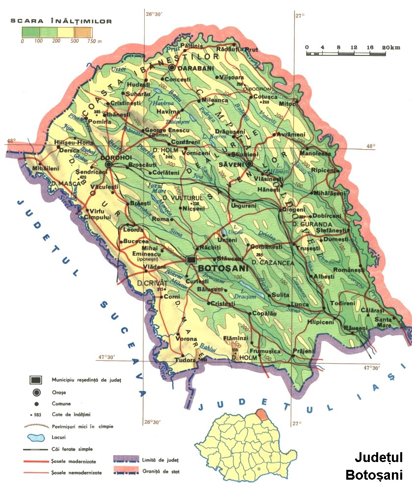 Botosani Map harta