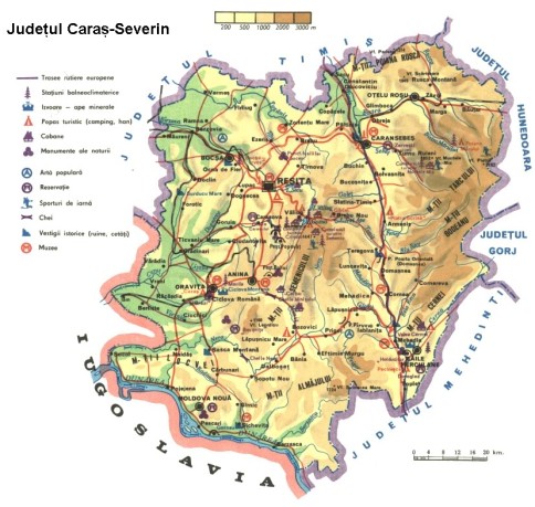 Caras Severin Map