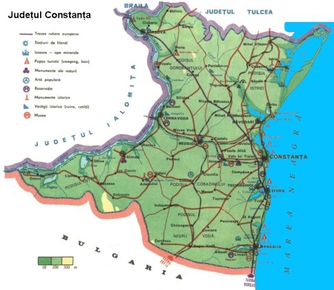 Constanta county Map