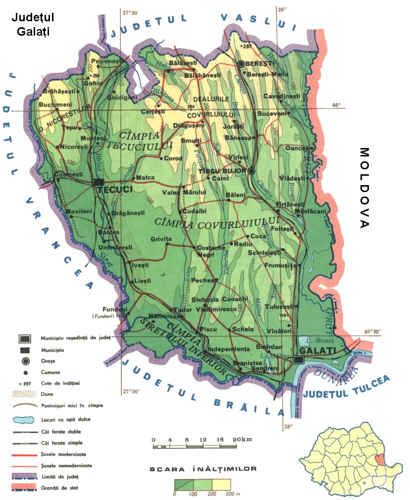 Galati Map harta galati