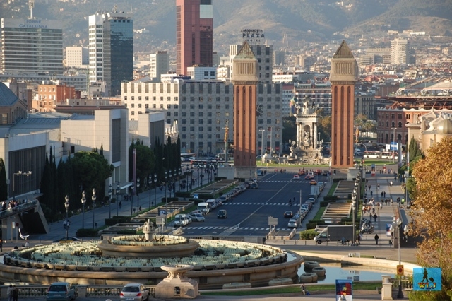 Plaza Espanyol in Barcelona, Spain