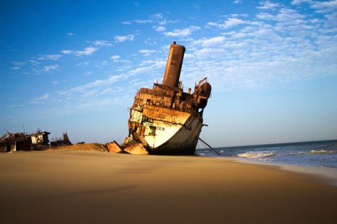 Shipwreck at Nouadhibou shore, Mauritania