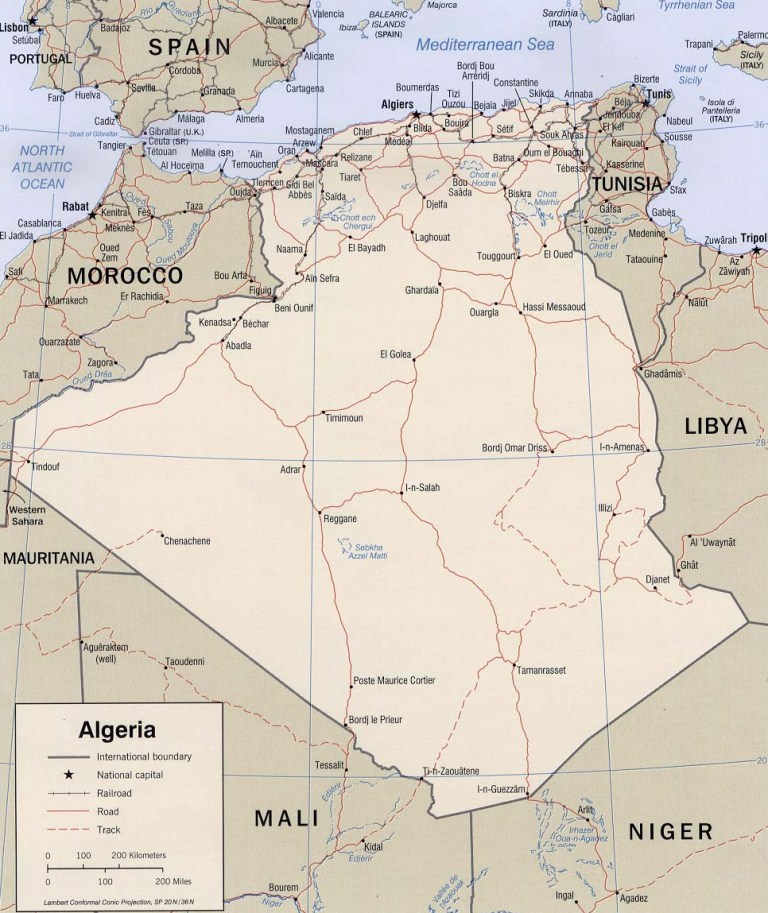 algeria map harta