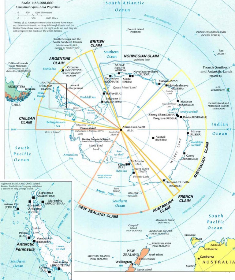 antarctica region map harta