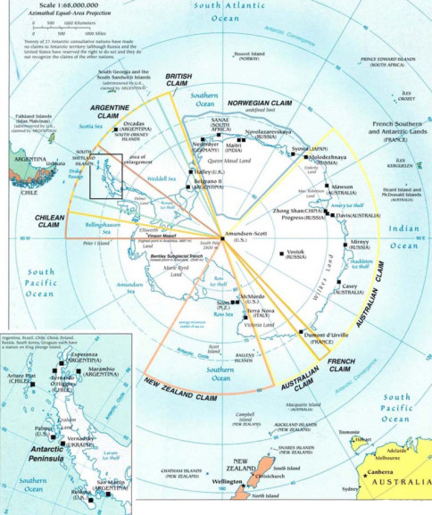 antarctic regiune harta