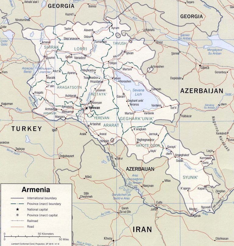 armenia map harta