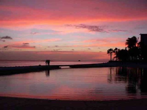 Beautiful sunset in Aruba
