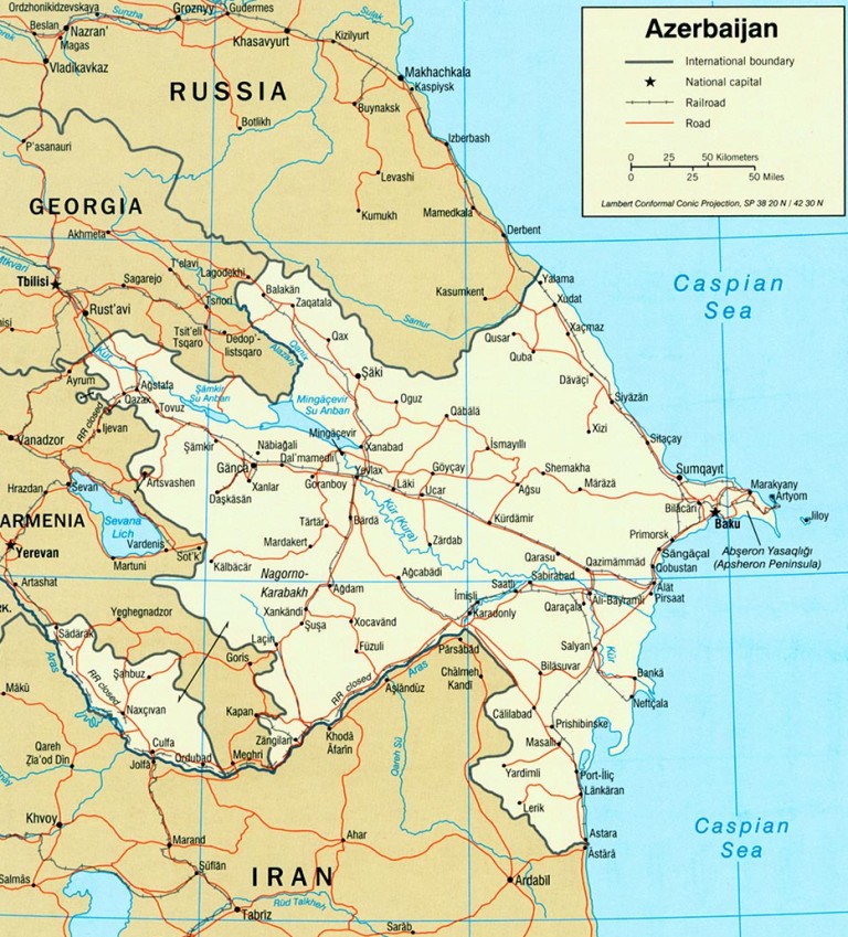 azerbaijan map harta