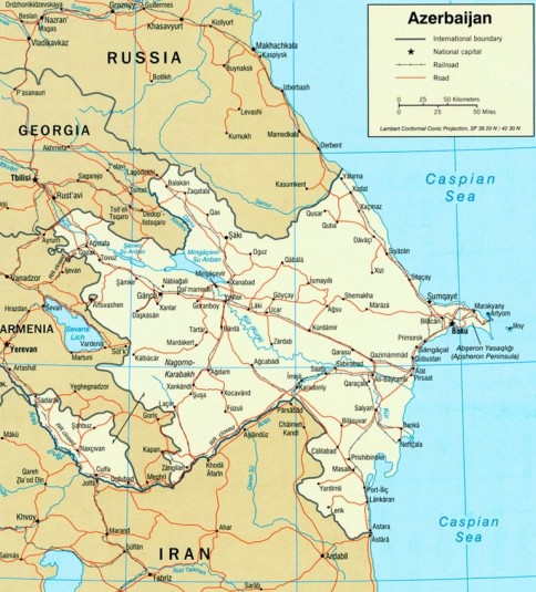 azerbaidjan harta