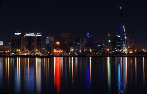 Night scenery in Manama, Bahrain