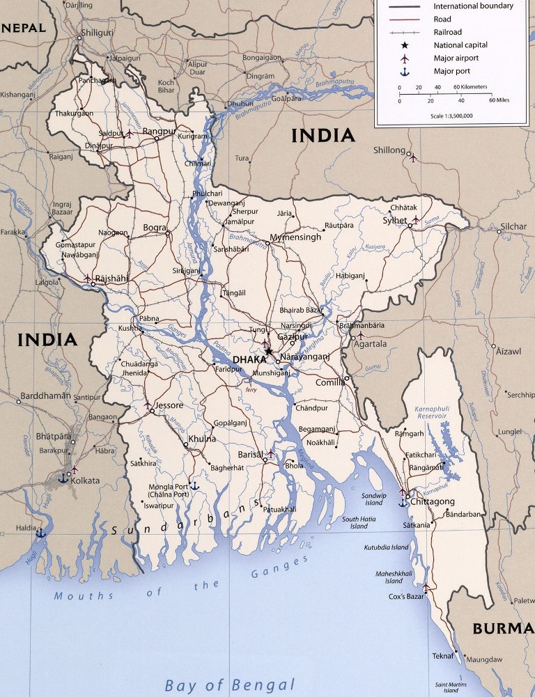 bangladesh map harta