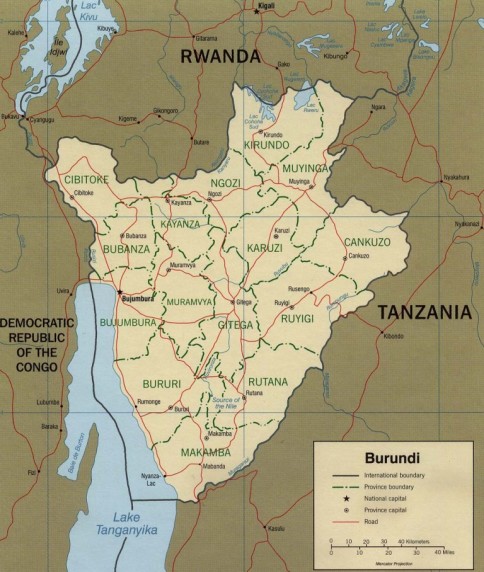 Burundi has many mountains home for the mountain gorillas