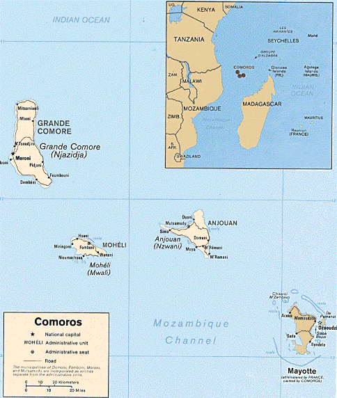 comoros map