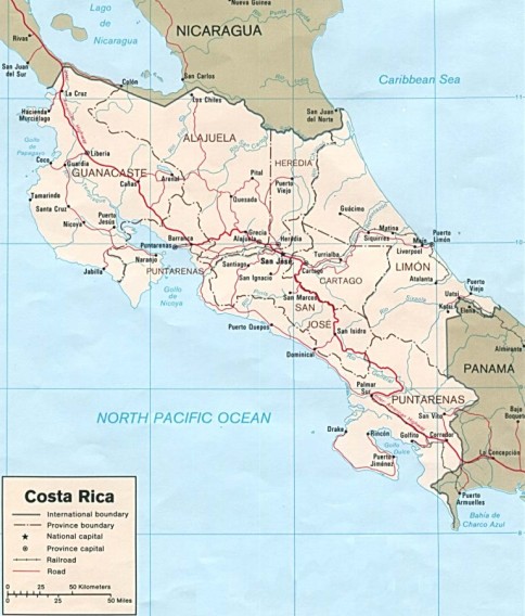 costa rica map