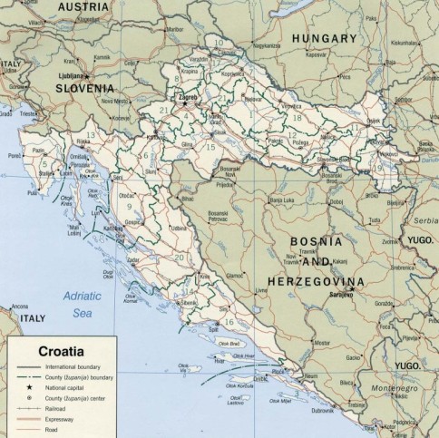 croatia harta