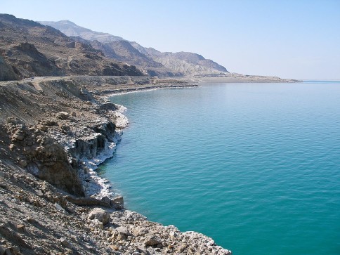 The Dead Sea, the saltiest sea in the world, Jordan
