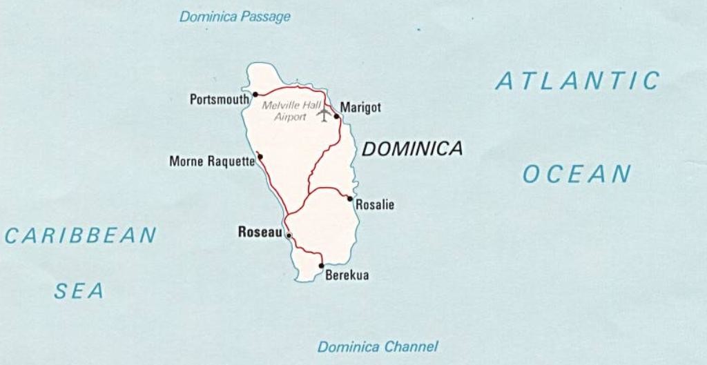 dominica map harta