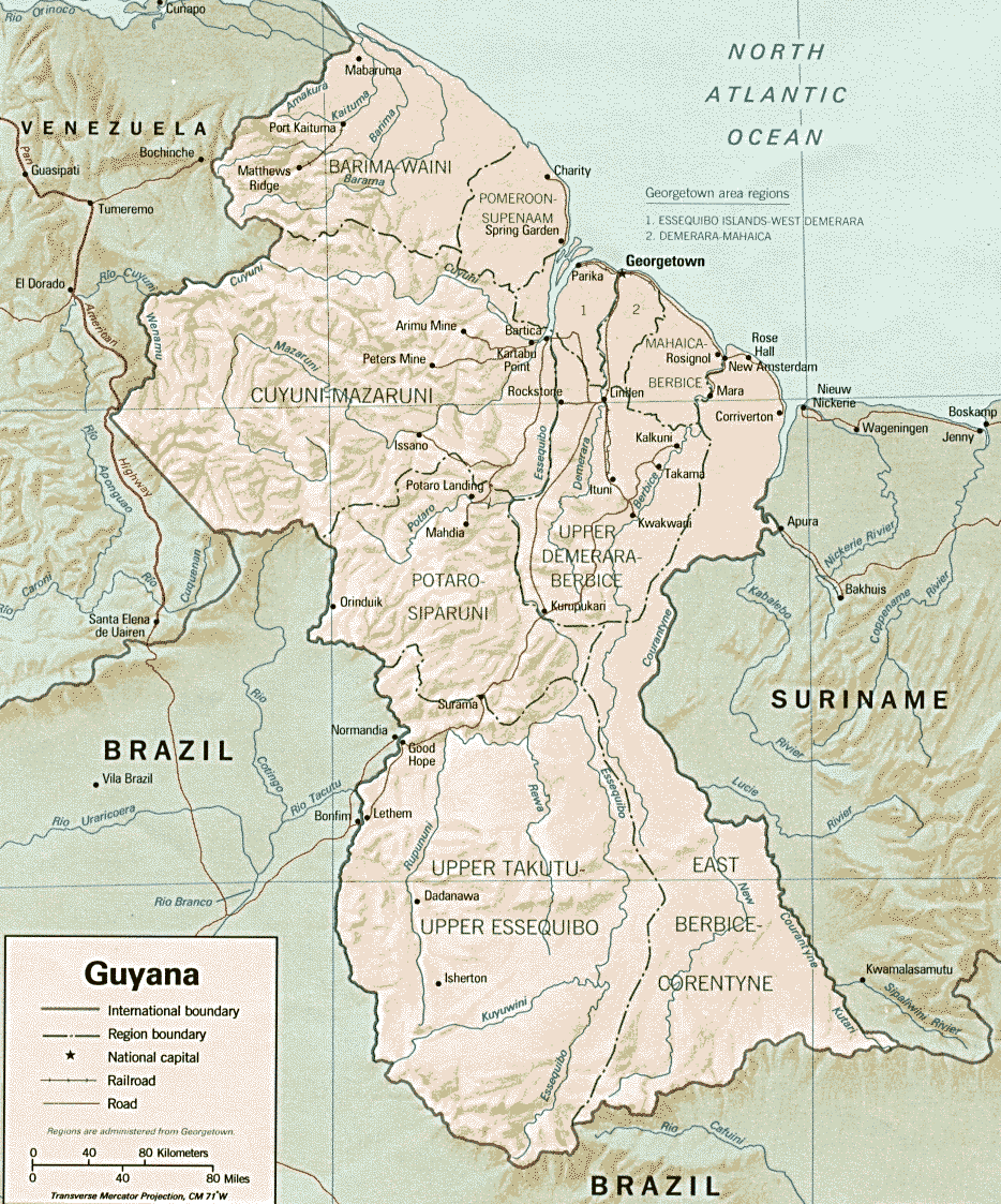guyana map harta