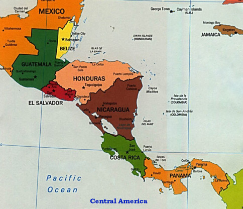 harta politica a americii centrale America Centrală ascunde vestigii istorice Mayaşe sau Aztece