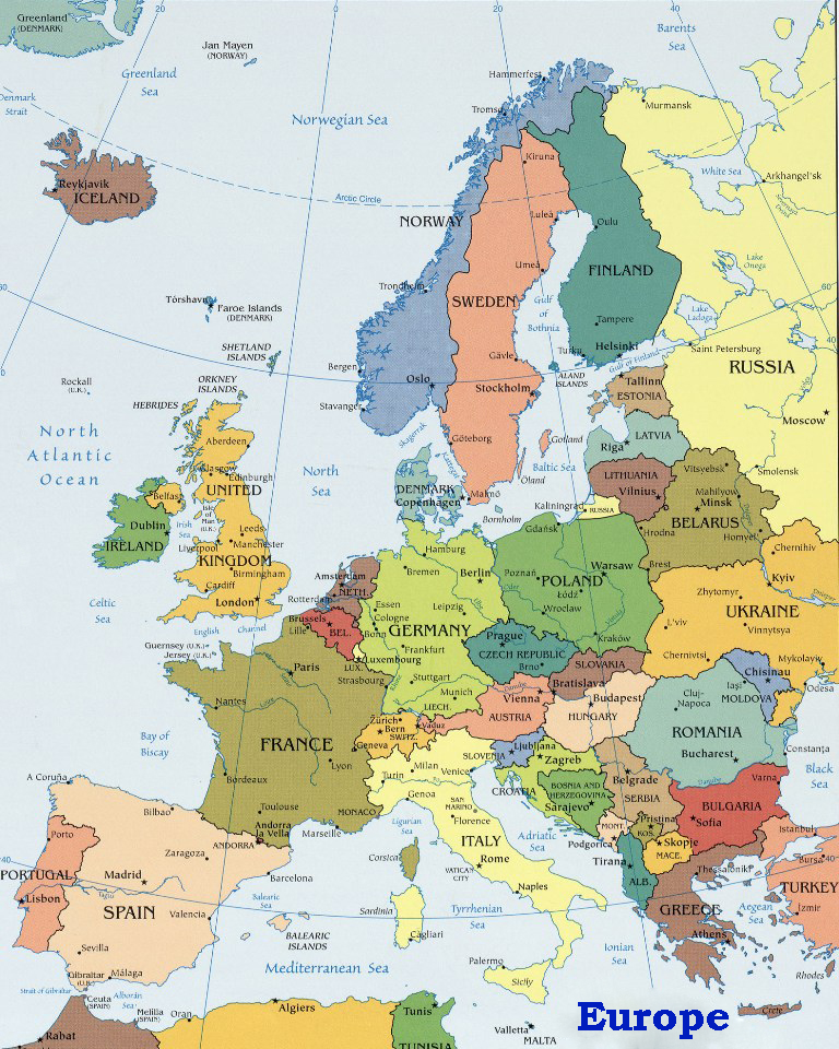 harta europa europe map