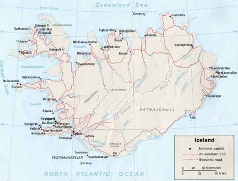 iceland map