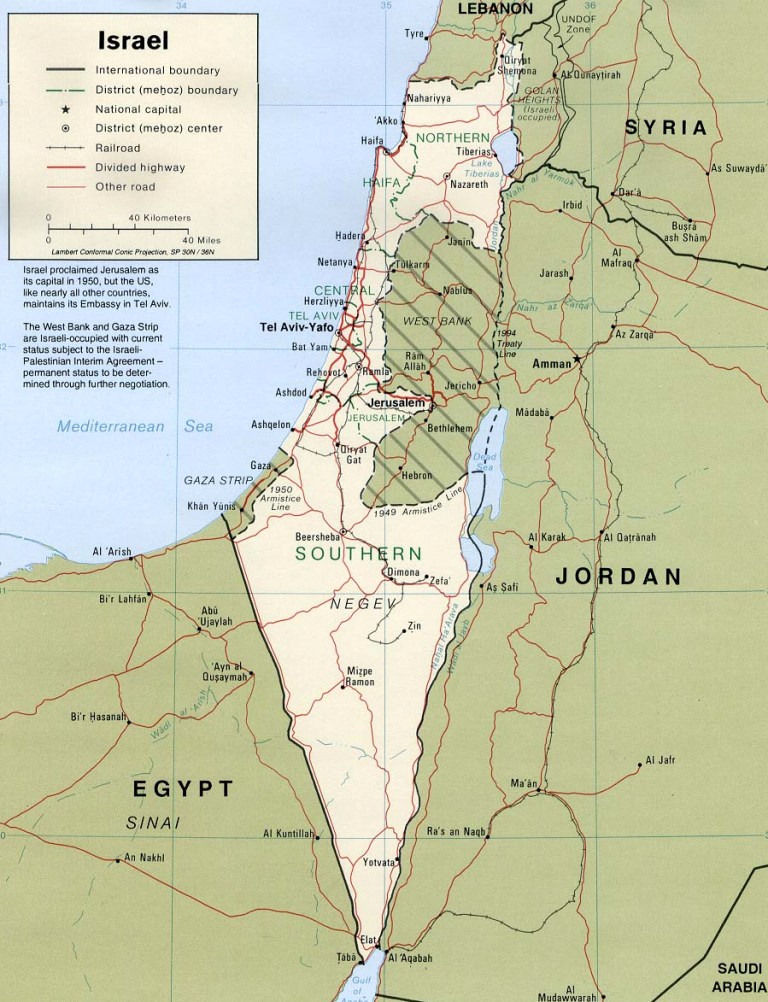 Israel Map - WLJ