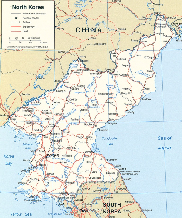 north korea map harta coreea de nord