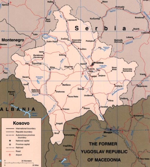 kosovo map