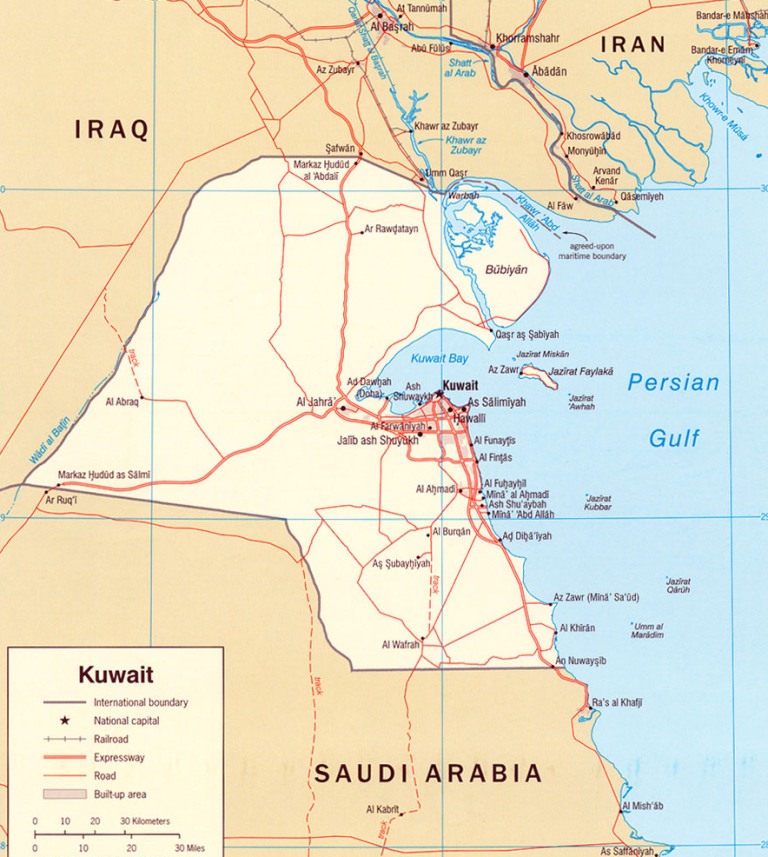 kuwait map harta