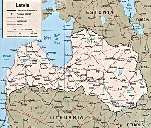 latvia map