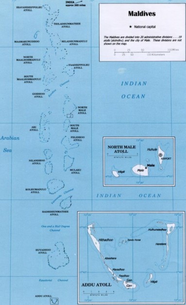 insulele maldive harta