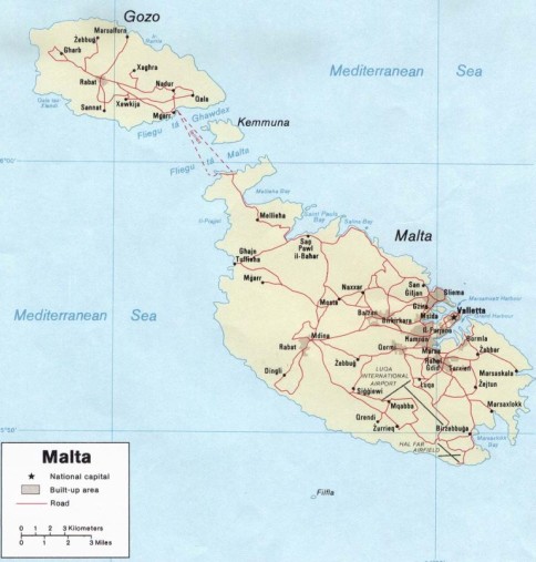malta map