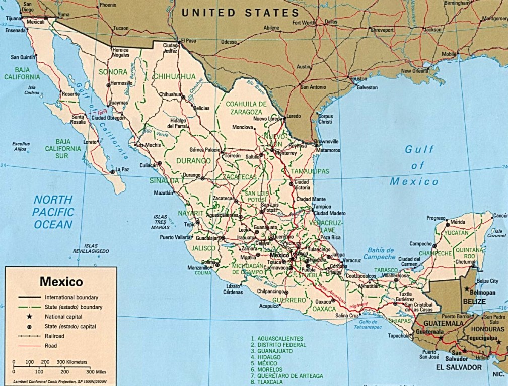 mexico map harta mexic