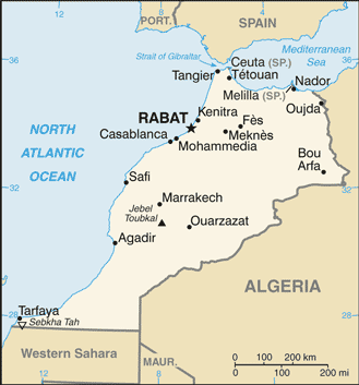morocco map harta maroc