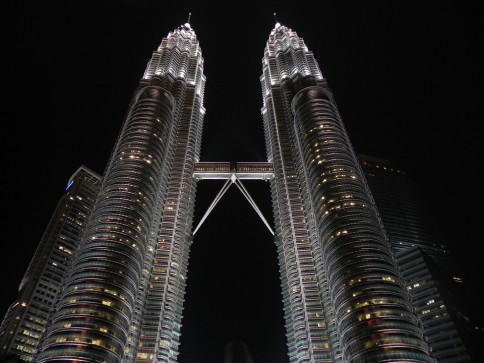 Petronas twin towers from Kuala Lumpur, Malaysia