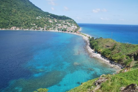 View over Scotts Head village, Dominica