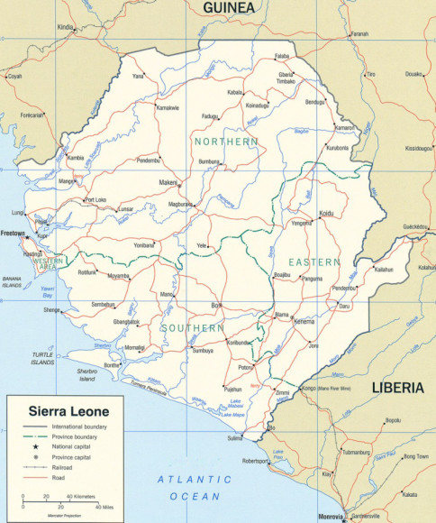 sierra leone map