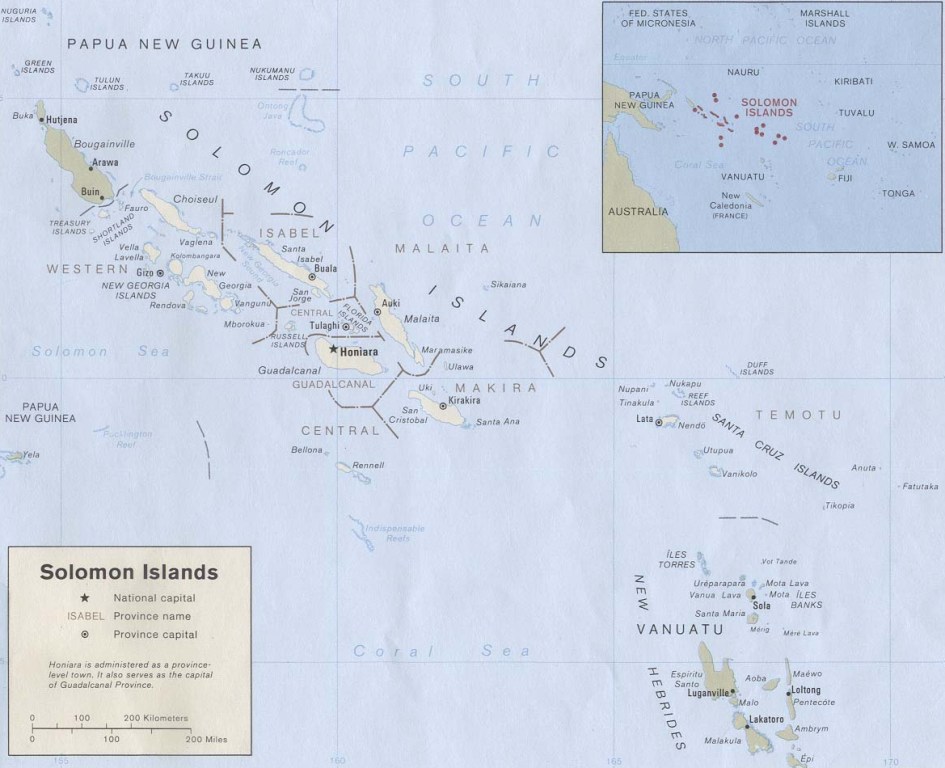solomon islands map harta insulele solomon