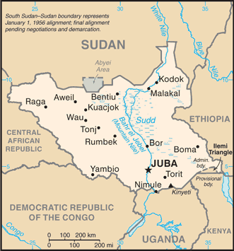 sudanul de sud harta