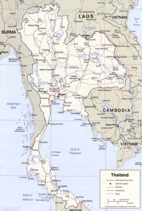 thailand map