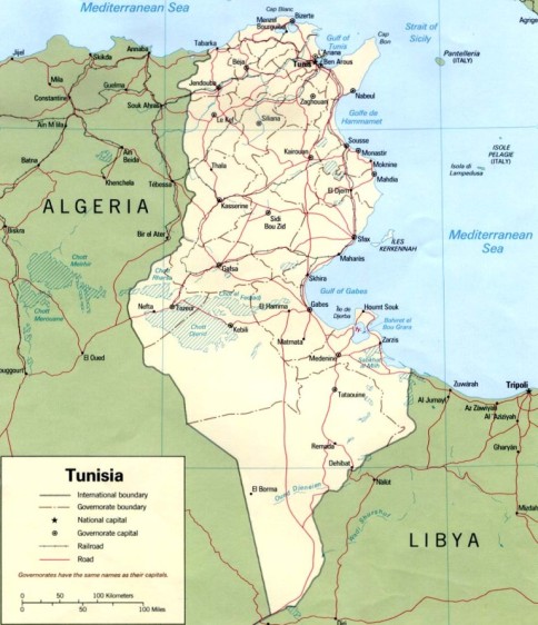 tunisia map