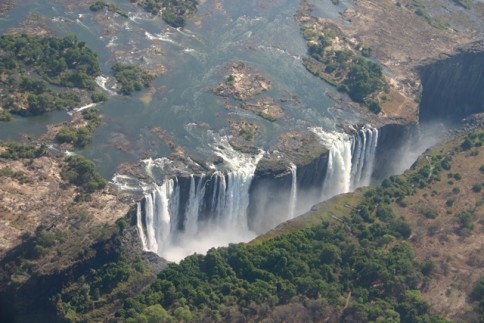 Air view of Victoria Falls, Zambia