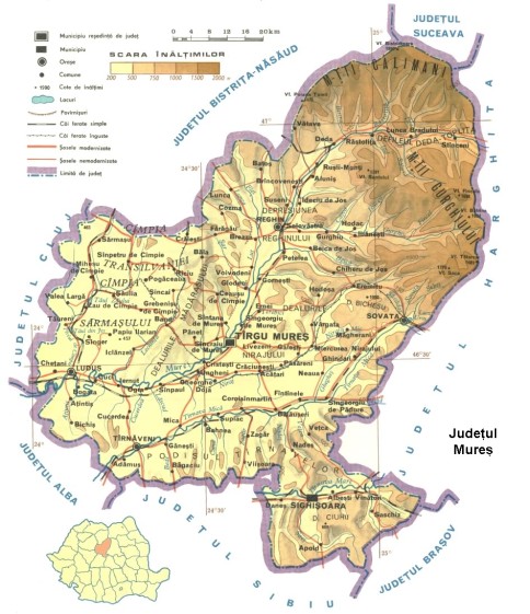 Mures county Map